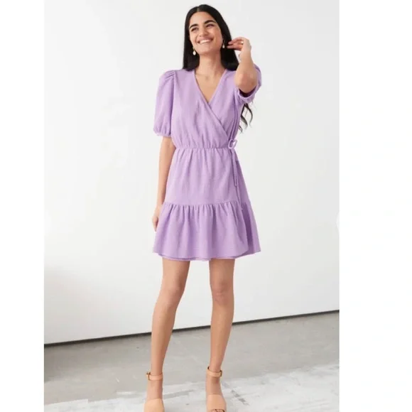other stories purple dress Short-Sleeve Long Dress - Purple/Paisley